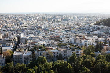 view on athens greece from top a lot of roofs
