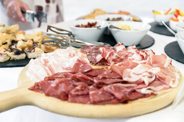 Mixed platter of cold cuts