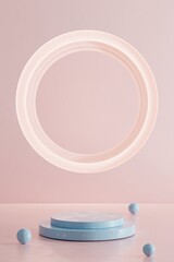 3d podium with copy space for product display presentation.