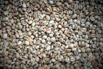 close-up Roasted coffee beans background