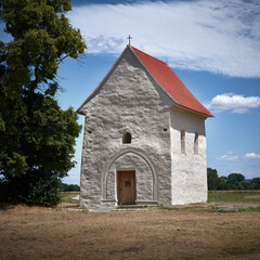 Fototapeta na wymiar Church of Saint Margaret of Antioch from 9th century in Kopcany, Slovakia