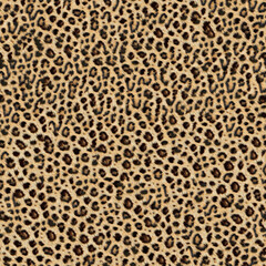 Leopard Seamless Animal Skin and Fur Textures, Closeup Natural Beautiful Leather Surface for Material Design, Textile Pattern, Abstract Exotic Wallpaper