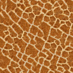 Giraffe Seamless Animal Skin and Fur Textures, Closeup Natural Beautiful Leather Surface for Material Design, Textile Pattern, Abstract Exotic Wallpaper