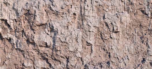 background of gray rock earth and clay in the cut
