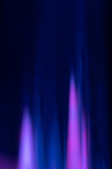 Blur neon glow. Color light flare. Cyber radiance. Defocused ultraviolet navy blue pink purple rays...