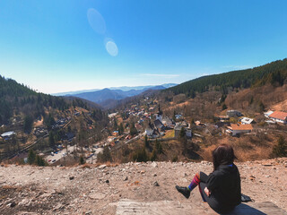 A view of the church in the village of Spania Dolina in Slovakia - obrazy, fototapety, plakaty
