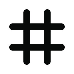 Hastag icon vector. Tag icon symbol illustration on white background