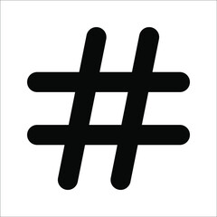 Obraz premium Hastag icon vector. Tag icon symbol illustration on white background