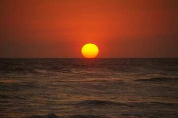 atardecer con el sol