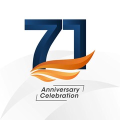 71 years anniversary design template. vector templates