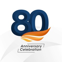 80 years anniversary design template. vector templates