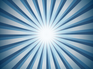 Sun rays retro vintage style on blue background, Sunburst pattern background. Rays. Summer banner vector illustration. Abstract sunburst wallpaper for template business social media advertising.