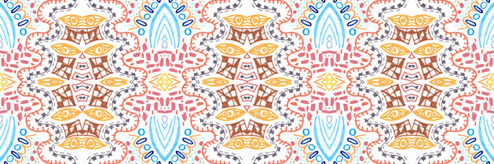 Obraz na płótnie Canvas Retro mosaic pattern. Abstract geometric ethnic background.