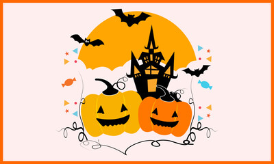 Happy Halloween Crafts Gnome Design, Magic Clipart Halloween Illustration.