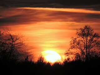 Obraz premium Tramonto invernale