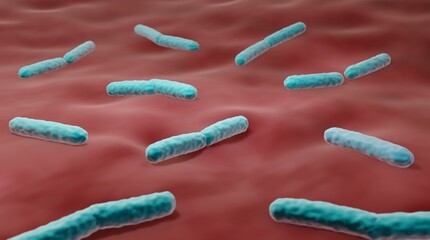 Lactobacillus bacteria, microbiota illustration