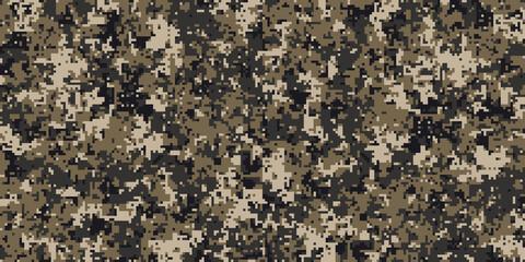 Pixel camouflage for a soldier army uniform. Modern camo fabric design. Digital military vector background.