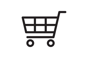 Shopping backet icon. Buy sign for sale, web site, shop retail. Market and commerce store symbol.
