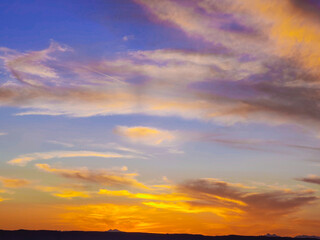 Fototapeta na wymiar Colorful Sky at Sunset