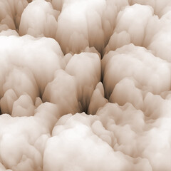 Abstract clouds. Surreal fantasy background. 3d illustration