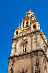 Impressive bell tower of the Cathedral of Murcia	
