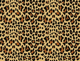 Fashionable leopard print seamless texture vector graphics for printing clothes, paper, fabric.