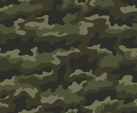 Army camo endless pattern vector print for clothing, fabric, disguise. Ornamet