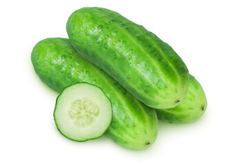 Cucumbers on isolated white background