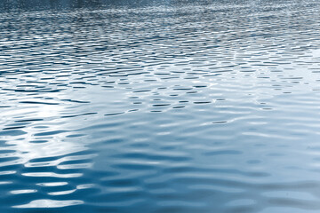 Texture of blue sea water