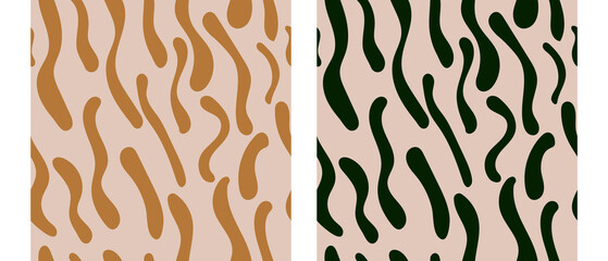 Set of trendy patterns. Vector background for Fabric design, wrapping paper, textile and wallpaper.