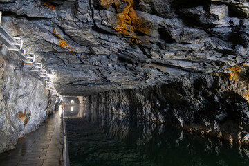 Zhaishan tunnel in Kinmen of Taiwan