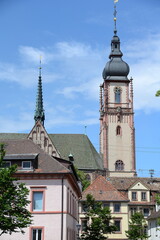 Fototapeta na wymiar Kirche St, Martin in Tauberbischoifsheim