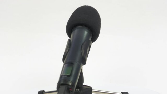 microfone. Top view, 360 degree rotation, close-up