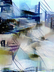 Obraz na płótnie Canvas Modern digital abstract