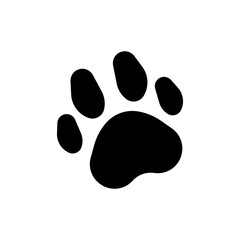 Dog or cat paw print. Animal paw logo. Vector
