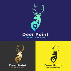 deer point logo template - deer logo template