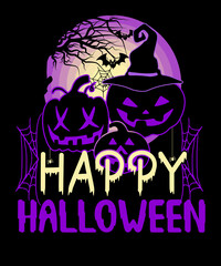 Fototapeta na wymiar Happy Halloween T-Shirt Halloween T-Shirt Vector Graphic Halloween Party T-Shirt design