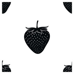 strawberry fruit vector - Strawberry and slices of strawberrys.  Vector illustration for decorative poster, emblem natural product, farmers market. summer diet fruit