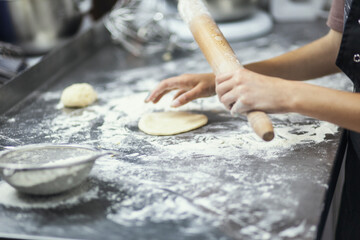 Pies are baked in the bakery - 517551750
