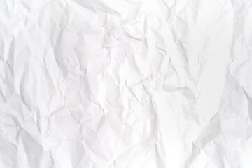 White texture background. Crumpled paper.  