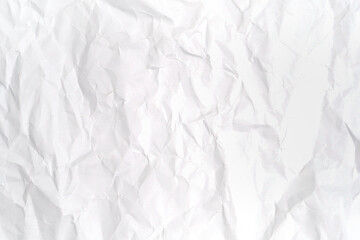 White texture background. Crumpled paper.  