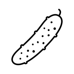 Cucumber icon. Pictogram isolated on a white background.