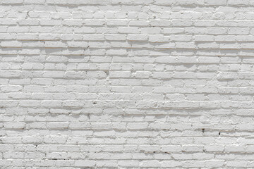 White brick wall for background or texture.