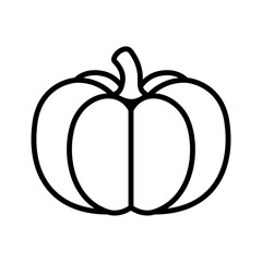 Pumpkin icon. Squash for Halloween or Thanksgiving.