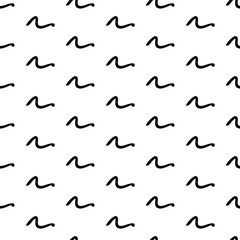 Seamless pattern with sketch squiggle