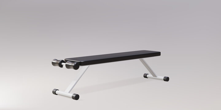 3d realistic gym bench. Vector illustration.