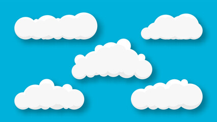Clouds on a blue background