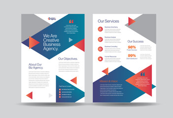 Corporate Business Flyer Design or Handout and leaflet design or Marketing sheet Brochure Design