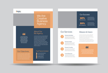 Corporate Business Flyer Design or Handout and leaflet design or Marketing sheet Brochure Design