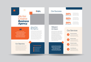 Corporate Business Flyer Design or Handout and leaflet design or Marketing sheet Brochure Design